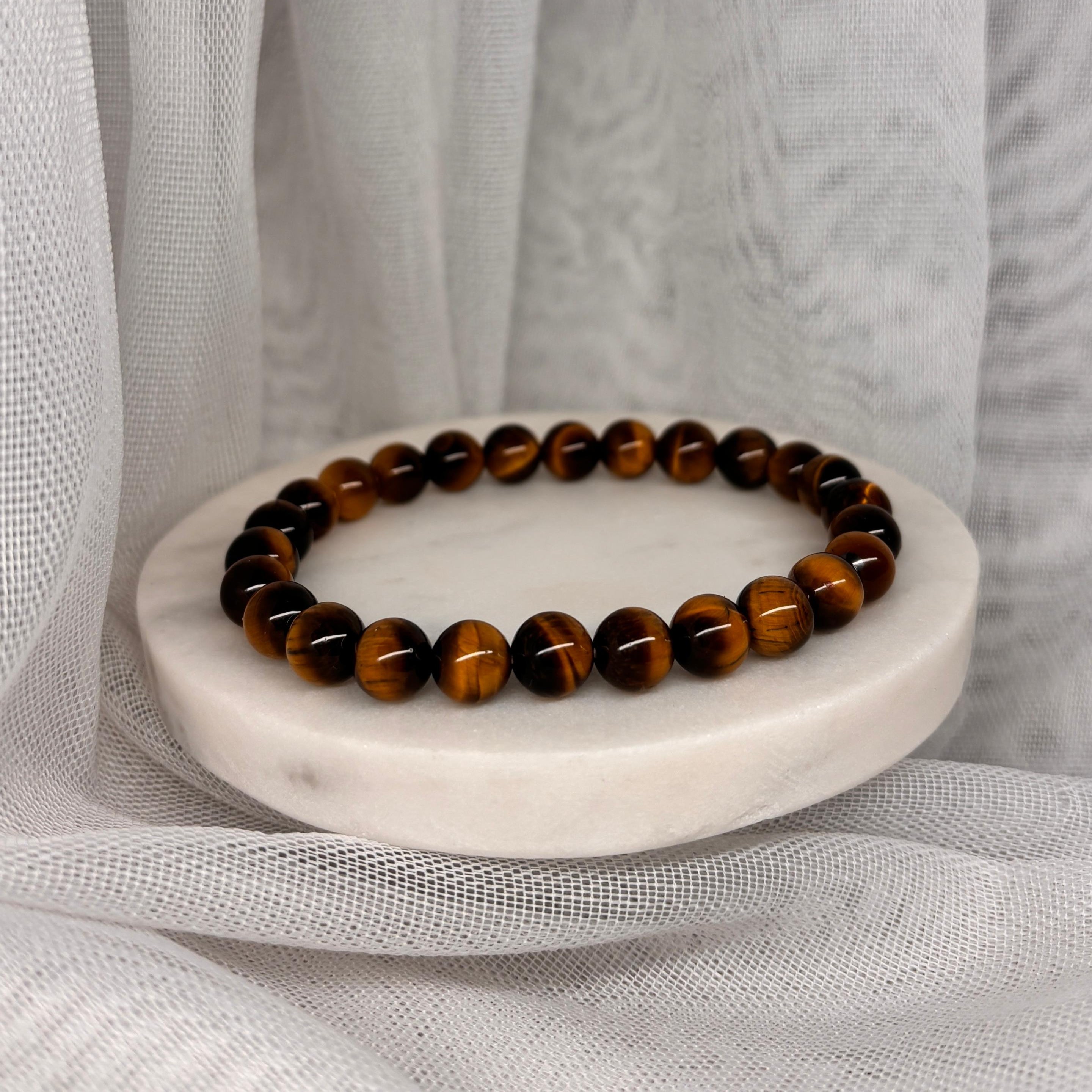 Armband aus natürlichen Edelsteinen - Tigerauge