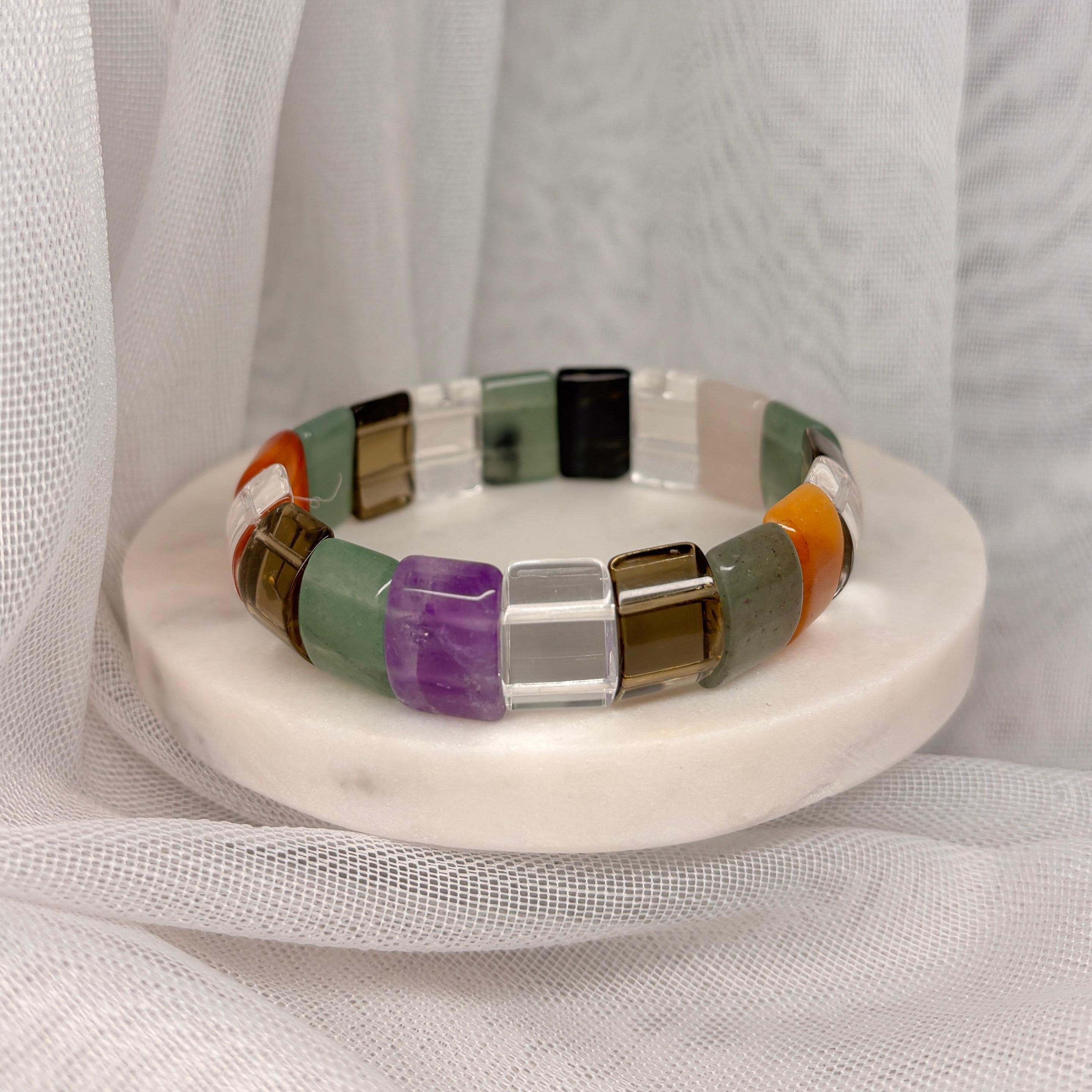 Armband aus natürlichen Edelsteinen - Chakra Armband